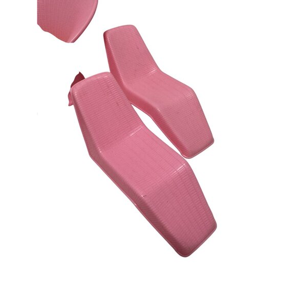 Barbie Pool Party Pink Wicker Chaise Lounges Chair Table Arco Furniture 1987 - Picture 3 of 6